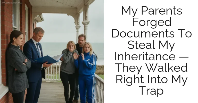 My Parents Forged Documents To Steal My Inheritance — They Walked Right Into My Trap