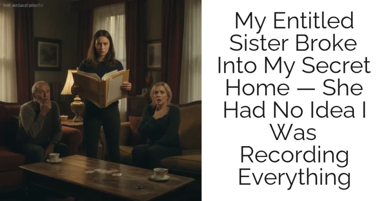 My Entitled Sister Broke Into My Secret Home — She Had No Idea I Was Recording Everything