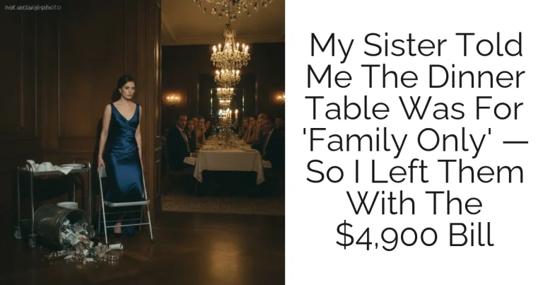 My Sister Told Me The Dinner Table Was For 'Family Only' — So I Left Them With The $4,900 Bill