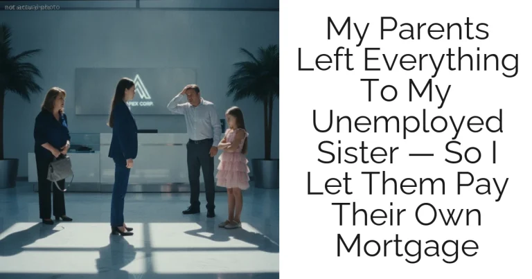 My Parents Left Everything To My Unemployed Sister — So I Let Them Pay Their Own Mortgage