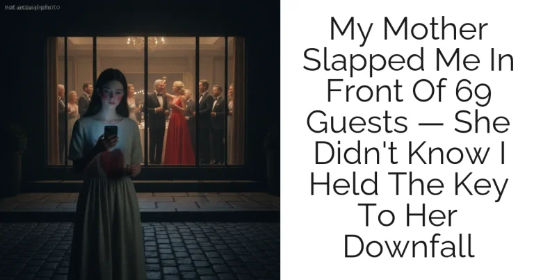 My Mother Slapped Me In Front Of 69 Guests — She Didn't Know I Held The Key To Her Downfall