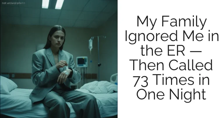 My Family Ignored Me in the ER — Then Called 73 Times in One Night