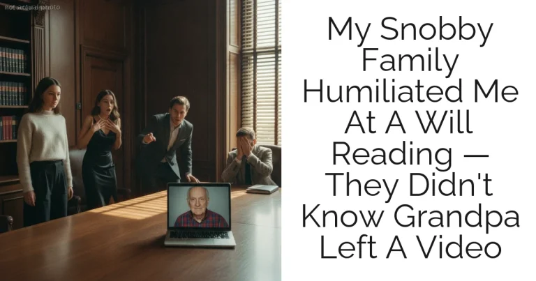 My Snobby Family Humiliated Me At A Will Reading — They Didn't Know Grandpa Left A Video