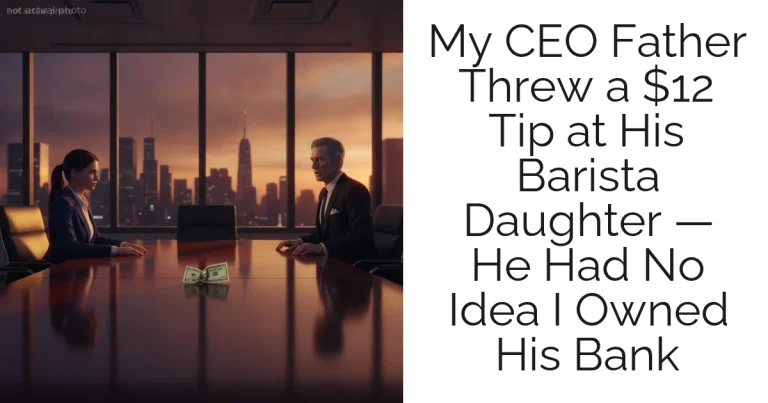 My CEO Father Threw a $12 Tip at His Barista Daughter — He Had No Idea I Owned His Bank