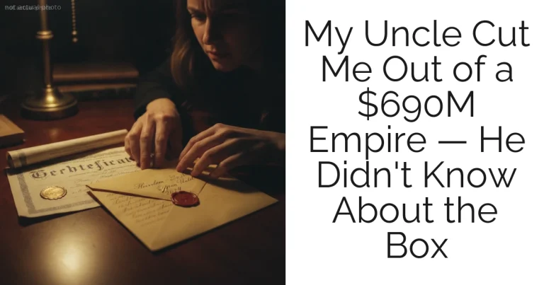 My Uncle Cut Me Out of a $690M Empire — He Didn't Know About the Box