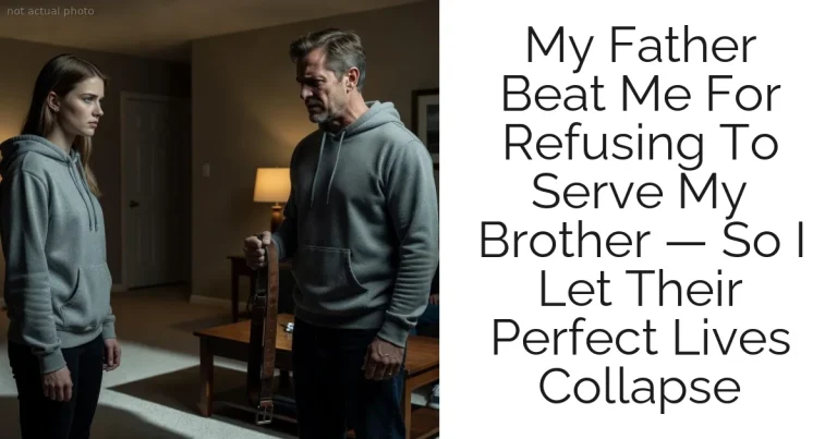 My Father Beat Me For Refusing To Serve My Brother — So I Let Their Perfect Lives Collapse