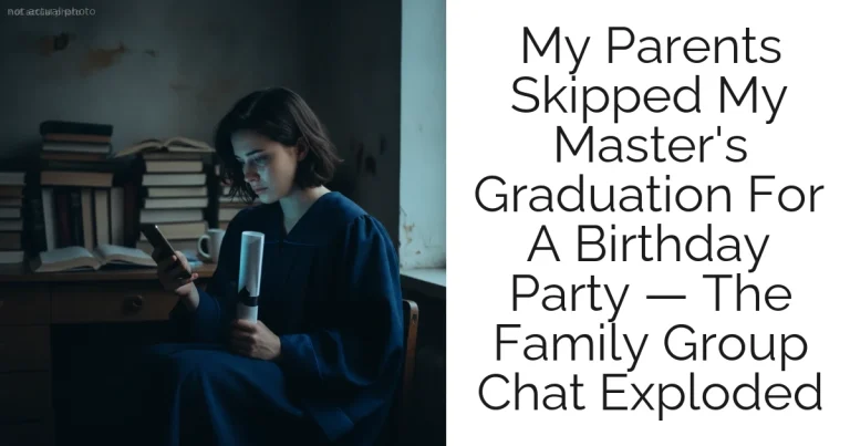 My Parents Skipped My Master's Graduation For A Birthday Party — The Family Group Chat Exploded
