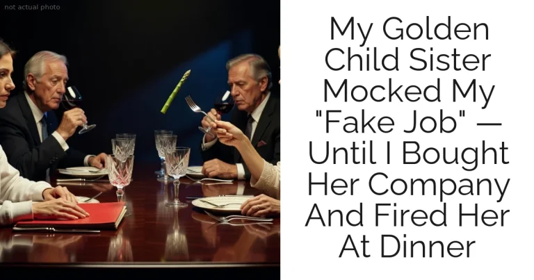 My Golden Child Sister Mocked My "Fake Job" — Until I Bought Her Company And Fired Her At Dinner