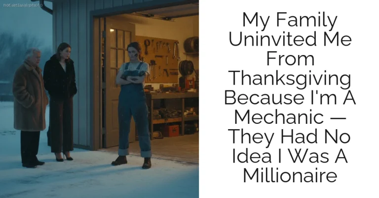 My Family Uninvited Me From Thanksgiving Because I'm A Mechanic — They Had No Idea I Was A Millionaire