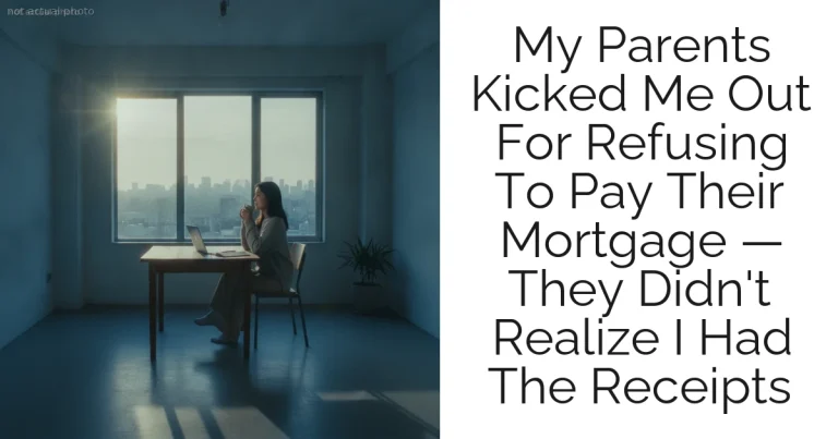 My Parents Kicked Me Out For Refusing To Pay Their Mortgage — They Didn't Realize I Had The Receipts