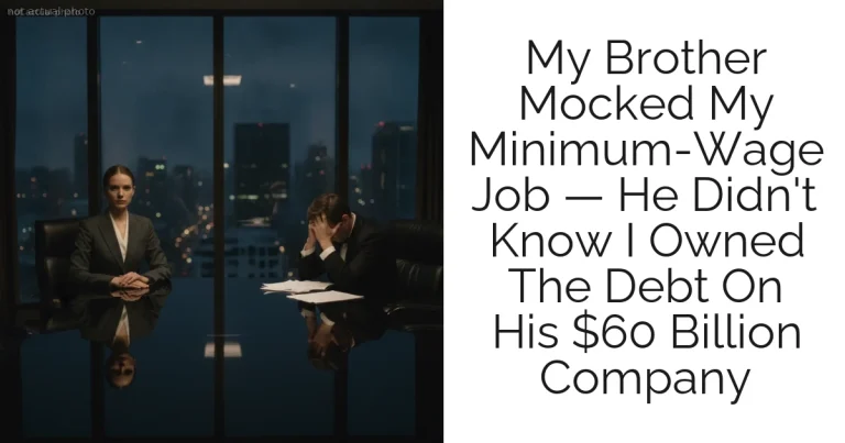 My Brother Mocked My Minimum-Wage Job — He Didn't Know I Owned The Debt On His $60 Billion Company
