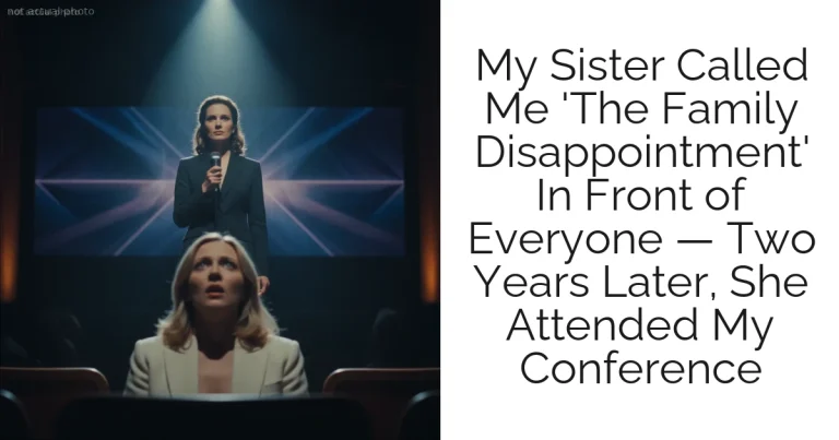 My Sister Called Me 'The Family Disappointment' In Front of Everyone — Two Years Later, She Attended My Conference