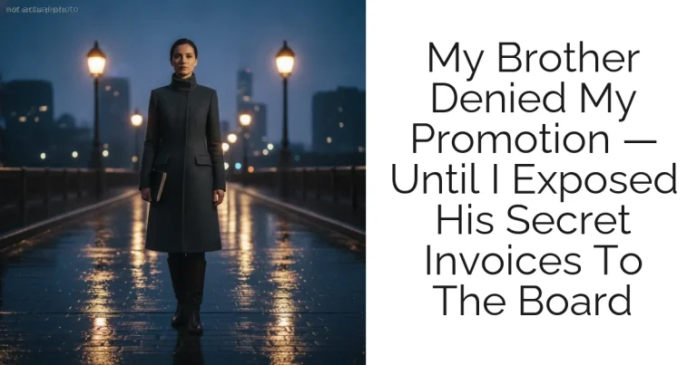 My Brother Denied My Promotion — Until I Exposed His Secret Invoices To The Board