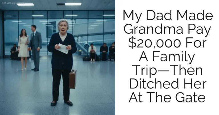 My Dad Made Grandma Pay $20,000 For A Family Trip—Then Ditched Her At The Gate