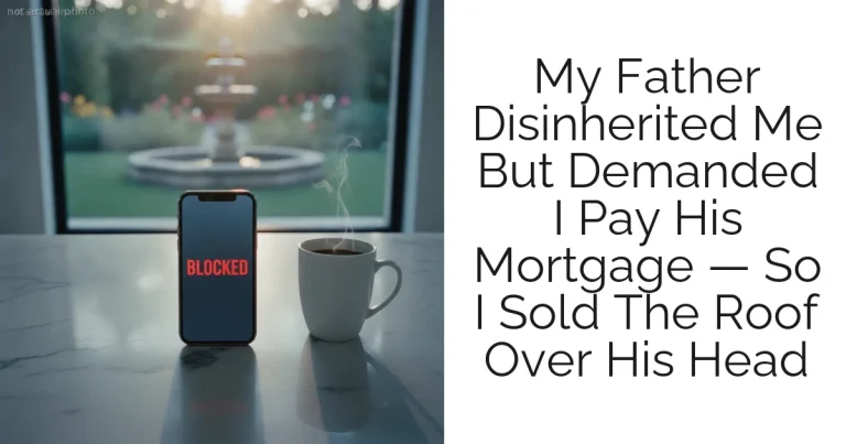 My Father Disinherited Me But Demanded I Pay His Mortgage — So I Sold The Roof Over His Head