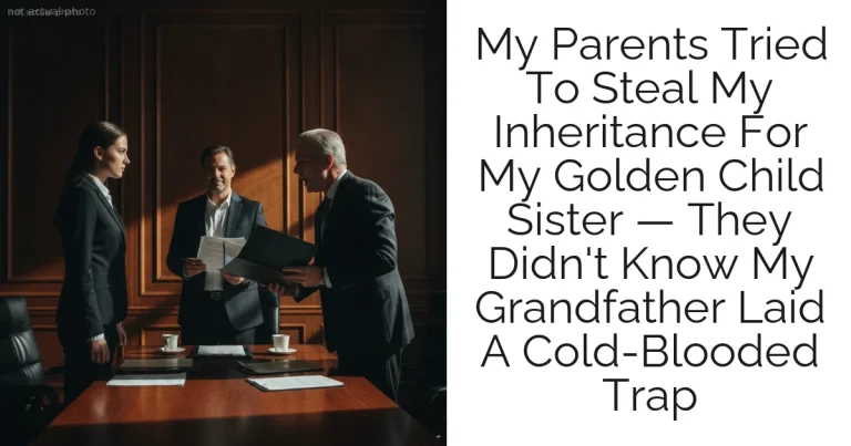 My Parents Tried To Steal My Inheritance For My Golden Child Sister — They Didn't Know My Grandfather Laid A Cold-Blooded Trap