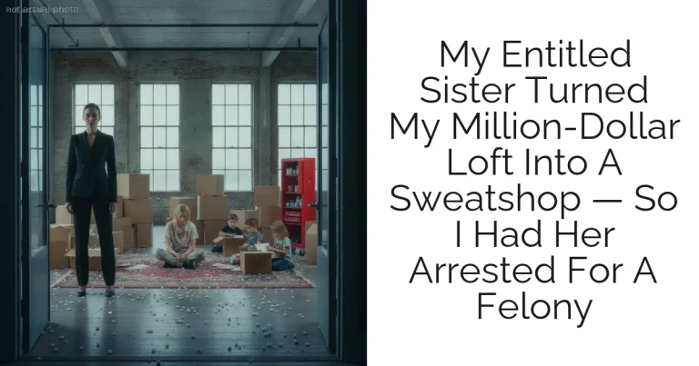 My Entitled Sister Turned My Million-Dollar Loft Into A Sweatshop — So I Had Her Arrested For A Felony
