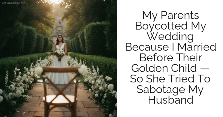 My Parents Boycotted My Wedding Because I Married Before Their Golden Child — So She Tried To Sabotage My Husband