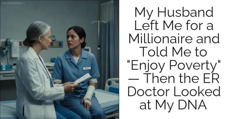 My Husband Left Me for a Millionaire and Told Me to "Enjoy Poverty" — Then the ER Doctor Looked at My DNA