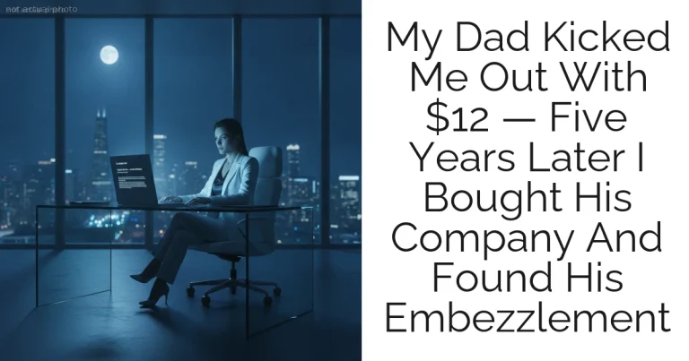 My Dad Kicked Me Out With $12 — Five Years Later I Bought His Company And Found His Embezzlement