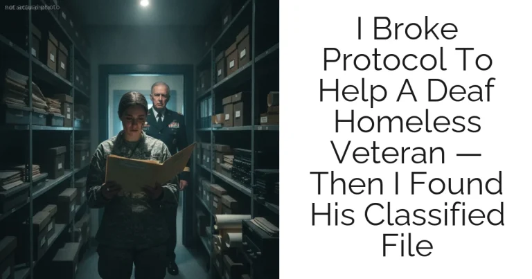 I Broke Protocol To Help A Deaf Homeless Veteran — Then I Found His Classified File