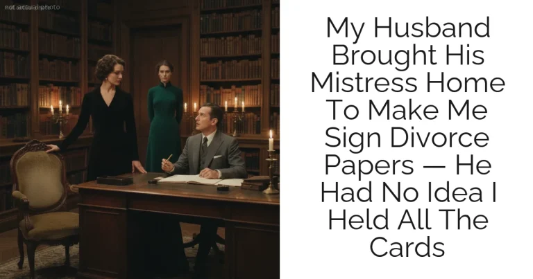 My Husband Brought His Mistress Home To Make Me Sign Divorce Papers — He Had No Idea I Held All The Cards