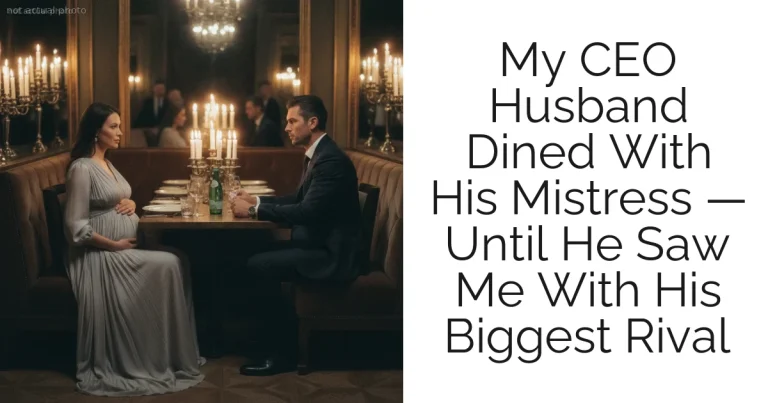 My CEO Husband Dined With His Mistress — Until He Saw Me With His Biggest Rival