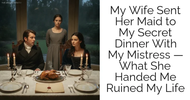 My Wife Sent Her Maid to My Secret Dinner With My Mistress — What She Handed Me Ruined My Life