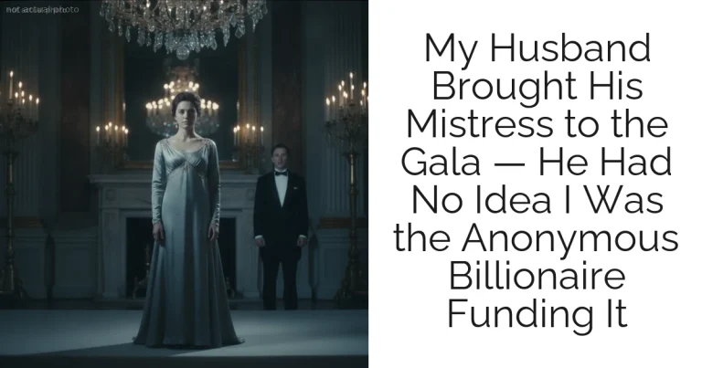 My Husband Brought His Mistress to the Gala — He Had No Idea I Was the Anonymous Billionaire Funding It