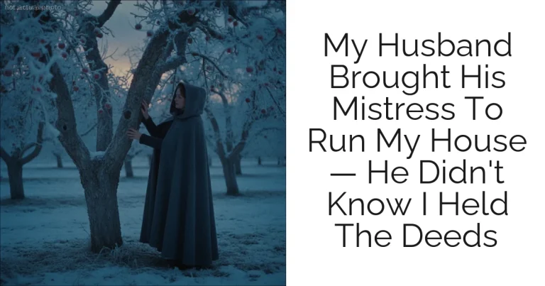 My Husband Brought His Mistress To Run My House — He Didn't Know I Held The Deeds