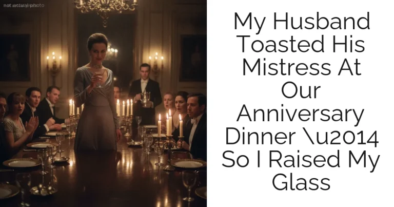 My Husband Toasted His Mistress At Our Anniversary Dinner u2014 So I Raised My Glass
