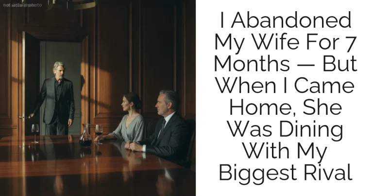 I Abandoned My Wife For 7 Months — But When I Came Home, She Was Dining With My Biggest Rival