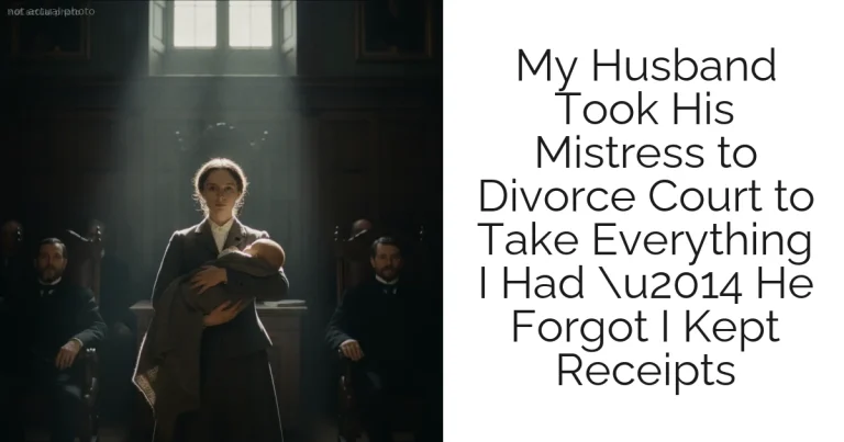 My Husband Took His Mistress to Divorce Court to Take Everything I Had u2014 He Forgot I Kept Receipts
