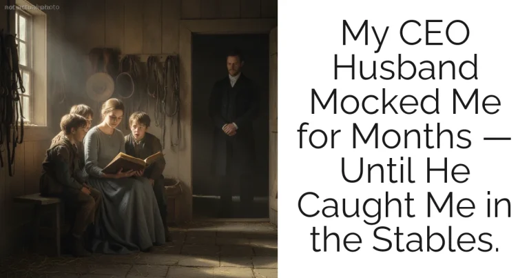 My CEO Husband Mocked Me for Months — Until He Caught Me in the Stables.