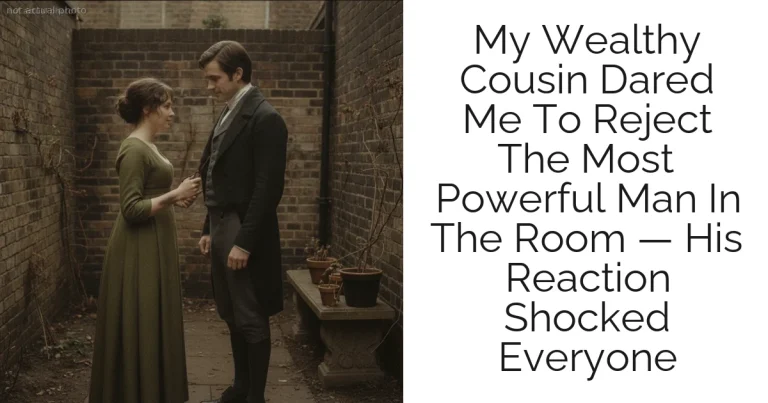 My Wealthy Cousin Dared Me To Reject The Most Powerful Man In The Room — His Reaction Shocked Everyone