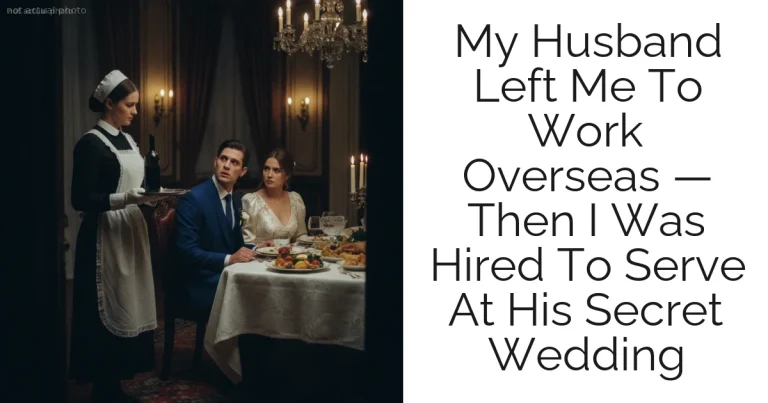 My Husband Left Me To Work Overseas — Then I Was Hired To Serve At His Secret Wedding