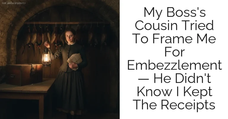 My Boss's Cousin Tried To Frame Me For Embezzlement — He Didn't Know I Kept The Receipts