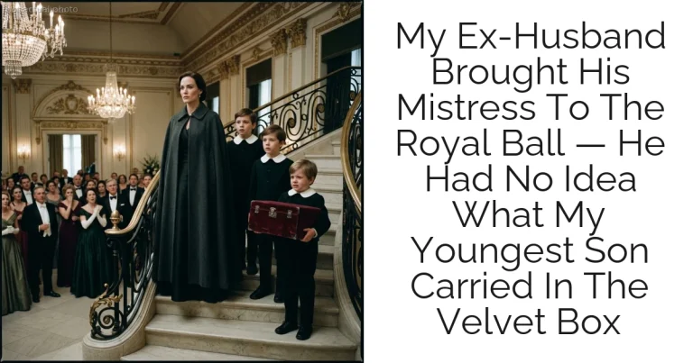 My Ex-Husband Brought His Mistress To The Royal Ball — He Had No Idea What My Youngest Son Carried In The Velvet Box
