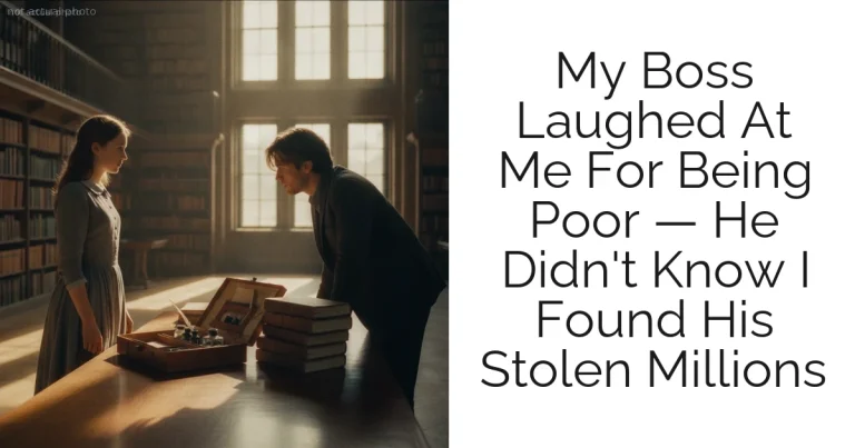 My Boss Laughed At Me For Being Poor — He Didn't Know I Found His Stolen Millions