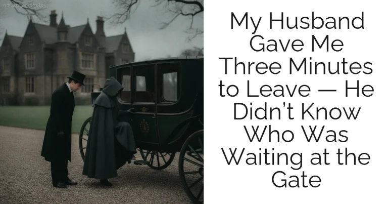 My Husband Gave Me Three Minutes to Leave — He Didn’t Know Who Was Waiting at the Gate