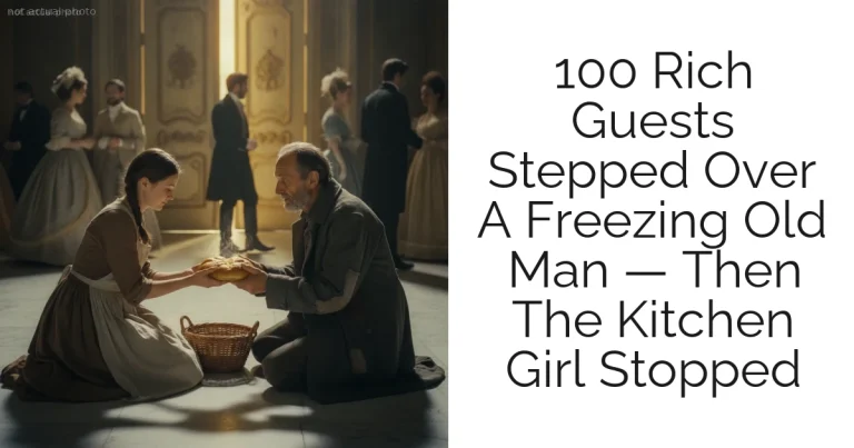 100 Rich Guests Stepped Over A Freezing Old Man — Then The Kitchen Girl Stopped
