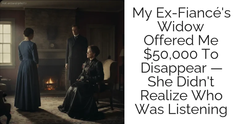 My Ex-Fiancé's Widow Offered Me $50,000 To Disappear — She Didn't Realize Who Was Listening