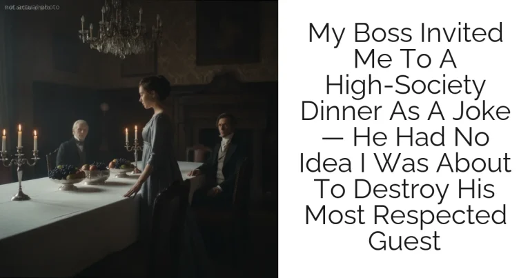 My Boss Invited Me To A High-Society Dinner As A Joke — He Had No Idea I Was About To Destroy His Most Respected Guest