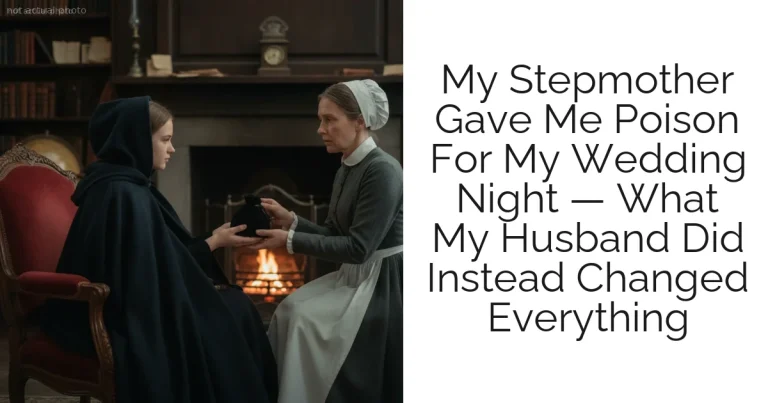 My Stepmother Gave Me Poison For My Wedding Night — What My Husband Did Instead Changed Everything