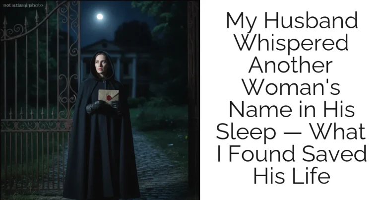 My Husband Whispered Another Woman's Name in His Sleep — What I Found Saved His Life
