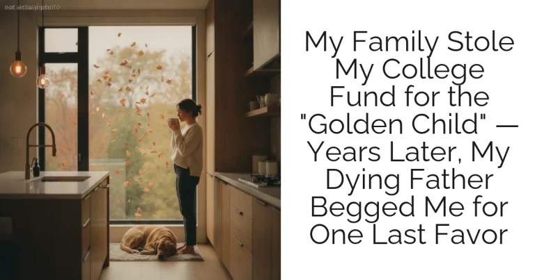 My Family Stole My College Fund for the "Golden Child" — Years Later, My Dying Father Begged Me for One Last Favor