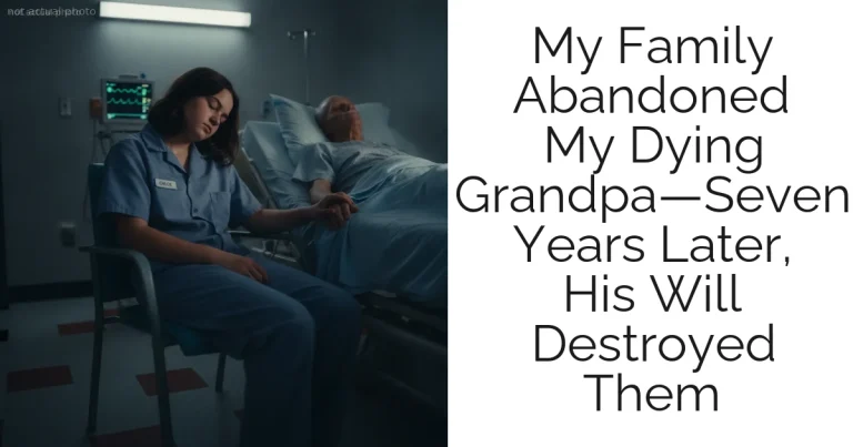My Family Abandoned My Dying Grandpa—Seven Years Later, His Will Destroyed Them