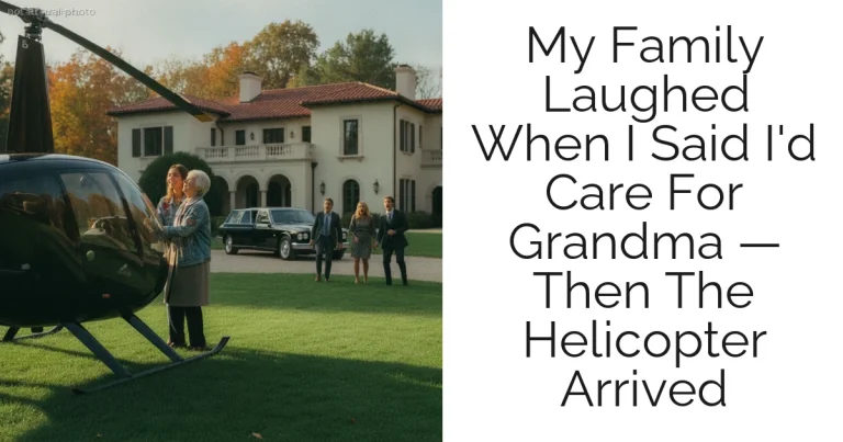 My Family Laughed When I Said I'd Care For Grandma — Then The Helicopter Arrived