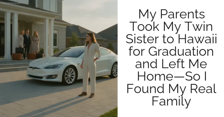 My Parents Took My Twin Sister to Hawaii for Graduation and Left Me Home—So I Found My Real Family