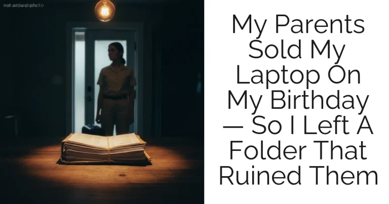My Parents Sold My Laptop On My Birthday — So I Left A Folder That Ruined Them